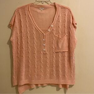POL Soft Peach Knit Top